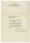 Franklin D. Roosevelt 1928 Letter Signed With His Full Signature -- FDR Writes to His Physical Therapist, ...I will bring down the pearls to Warm Springs and then if you want to make a will...